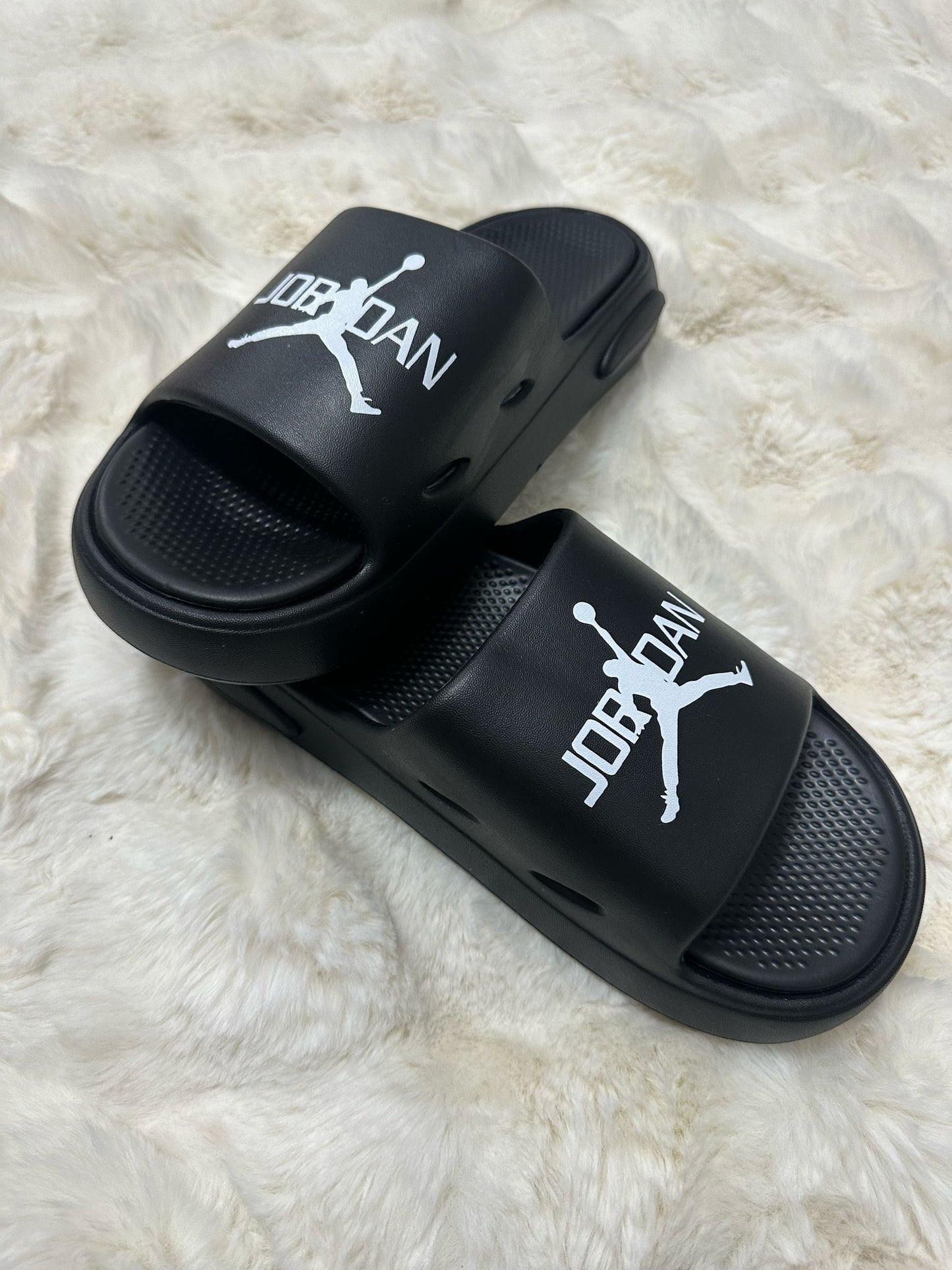 Papuci Barbati Jrd Negru/Alb