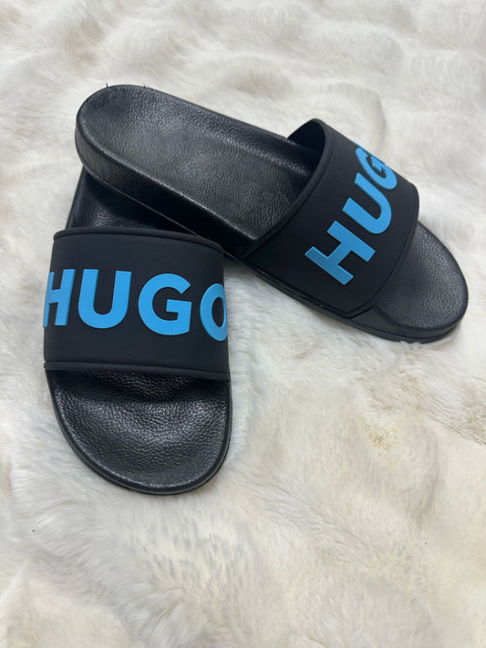 Papuci Barbati Hgo Negru/Bleo